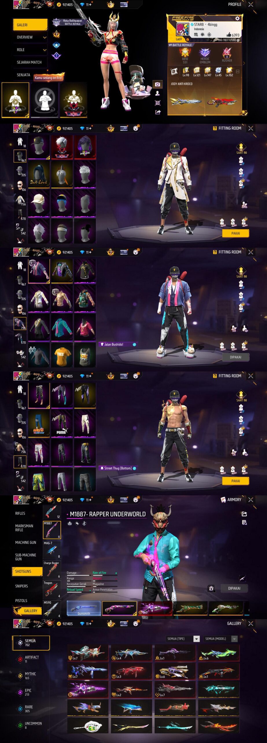 FREE FIRE KODE#09 SPEK SULTAN S1S2 FJOKER GAGAH ITEM OLD RAME MAX LANGKA - Gambar 2