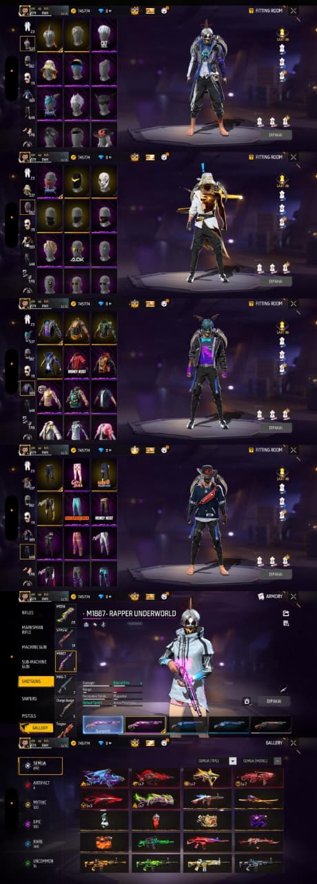 FREE FIRE KODE#13 LOG BIND V 881 FJ V1 CLUBER ALL IDAMAN MAX 5 SEMI OLD - Gambar 2